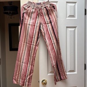Beau Dawson Boho Linen Blend Pants - wide legs Like New- worn/washed once Jr M